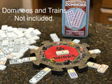 Wooden Mexican Train Game, Free Personalization (Trains and Dominoes NOT included)