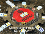 Wooden Mexican Train Game, Free Personalization (Trains and Dominoes NOT included)