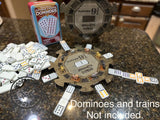 Wooden Mexican Train Game, Free Personalization (Trains and Dominoes NOT included)