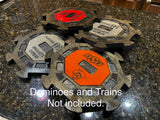 Wooden Mexican Train Game, Free Personalization (Trains and Dominoes NOT included)