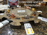 Wooden Mexican Train Game, Free Personalization (Trains and Dominoes NOT included)