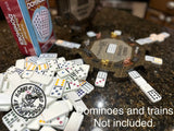 Wooden Mexican Train Game, Free Personalization (Trains and Dominoes NOT included)