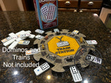 Wooden Mexican Train Game, Free Personalization (Trains and Dominoes NOT included)