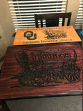 OU Sooner Wall Hanging - Live Edge Style - Personalized - OU License #JB5218