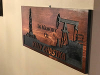 Oil Rig Personalized Sign - The Rig and the Pump Jack