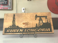 Oil Rig Personalized Sign - The Rig and the Pump Jack