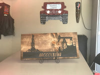 Oil Rig Personalized Sign - The Rig and the Pump Jack