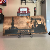 Oil Rig Personalized Sign - The Rig and the Pump Jack