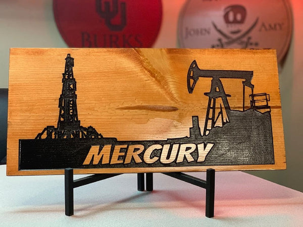 Oil Rig Personalized Sign - The Rig and the Pump Jack