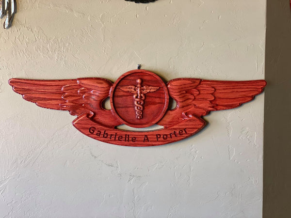 Nurse and Doctor Wings - Personalized Wood Gift