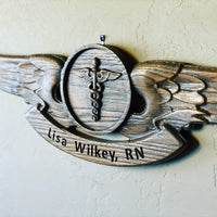 Nurse and Doctor Wings - Personalized Wood Gift