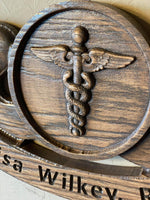 Nurse and Doctor Wings - Personalized Wood Gift