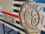 Firefighter's 3D American Flag 24 X 11