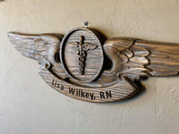 Nurse and Doctor Wings - Personalized Wood Gift