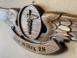 Nurse and Doctor Wings - Personalized Wood Gift