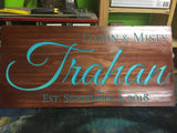 Family Established Sign. Simple and Elegant. The Perfect Wedding and Anniversary Gift