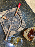 Personalized US Navy Cigar Wood Ashtray, Customized with your name, Semper Fortis