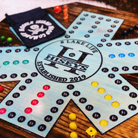 Wooden Aggravation Board Game With Dice and Marbles, Free Personalization