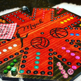 Wooden Aggravation Board Game With Dice and Marbles, Free Personalization