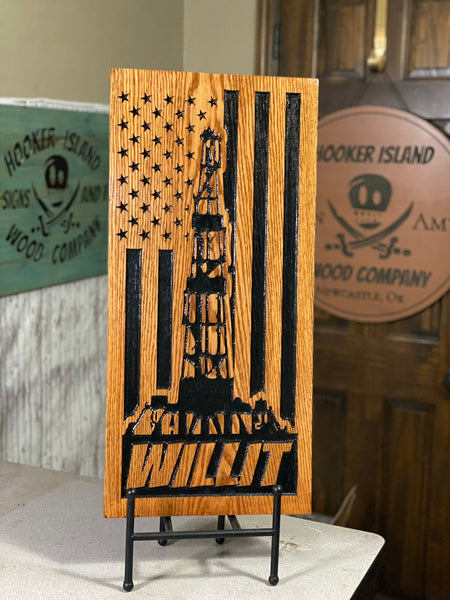 The American Drilling Rig - 24" X 11.25" Oilfield Decor