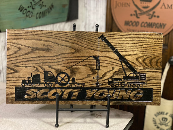 The Coil Tubing Unit - Personalized Oilfield Decor - 23 X 11