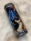 Welders Tumbler Gift for Him, Personalized Expoxy Tumbler With American Flag