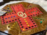 Wooden Aggravation Board Game With Dice and Marbles, Free Personalization