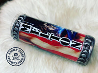 Welders Tumbler Gift for Him, Personalized Expoxy Tumbler With American Flag