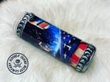 Welders Tumbler Gift for Him, Personalized Expoxy Tumbler With American Flag