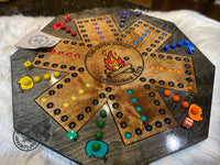 Camping RV Themed Wooden Wahoo Board Game With Dice and Marbles, Free Personalization