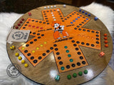 OSU Wooden Wahoo Board - Game With Dice and Marbles - Free Personalization - Liscened OSU Crafter.