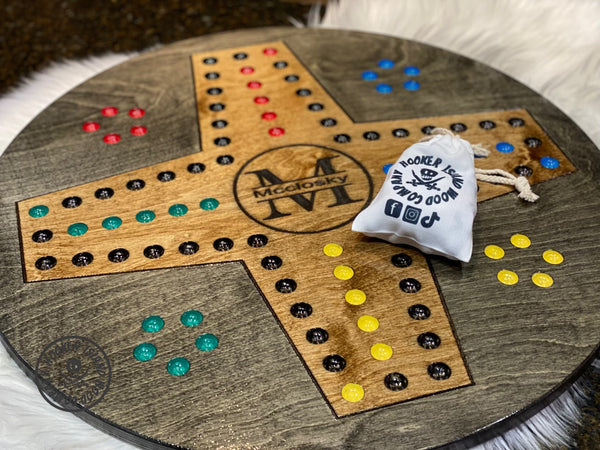 Wooden Wahoo Board Game outlet With Dice and Marbles, Free Personalization