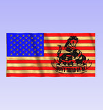 Rustic American Flag - 3D Wavy Wood Flag - 23" X 11" - Personalized