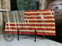 Rustic American Flag - 3D Wavy Wood Flag - 23" X 11" - Personalized