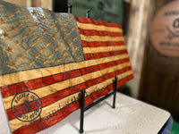 Rustic American Flag - 3D Wavy Wood Flag - 23" X 11" - Personalized