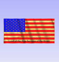 Rustic American Flag - 3D Wavy Wood Flag - 23" X 11" - Personalized